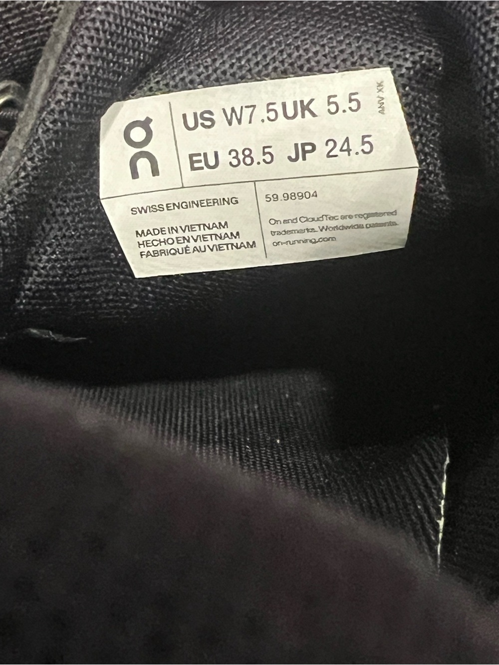 On Cloud womens Shoes - Black - Picture 3 of 3